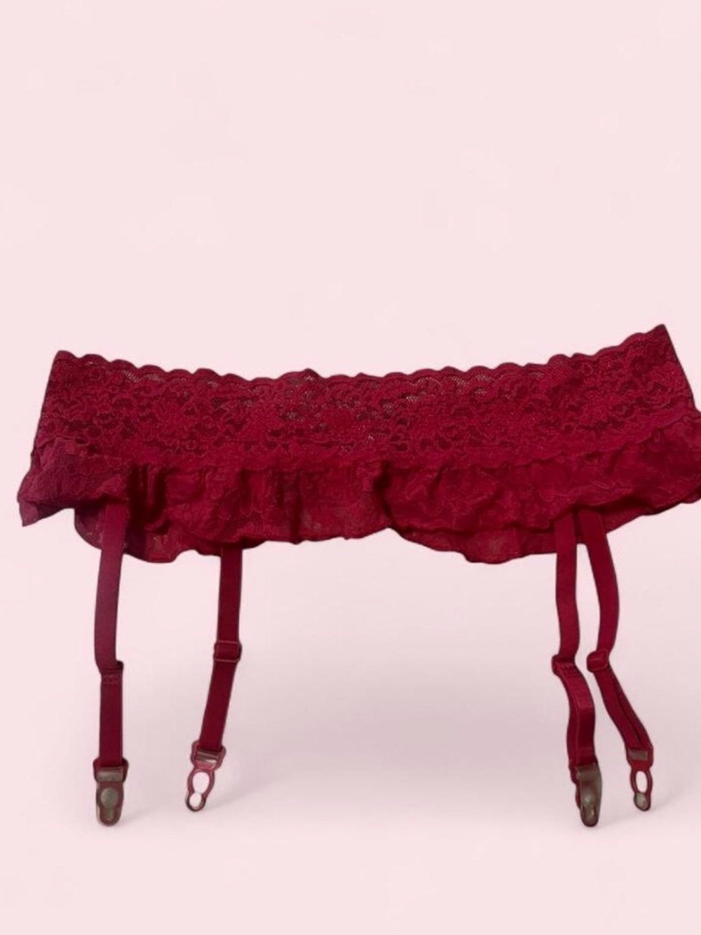 Victoria's Secret Red Lace Garter Belt